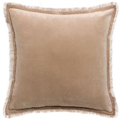 Cushions - Fara plain cushion Latte 45 X 45 - MAISON VIVARAISE – SDE VIVARAISE WINKLER