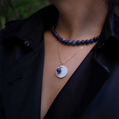 Beauty products - Perfumed ceramic “Precious Lapis Lazuli” olfactory necklace - O BY !OSMOTIK