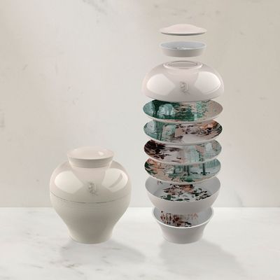 Decorative objects - Yuan - Stackable tableware - IBRIDE