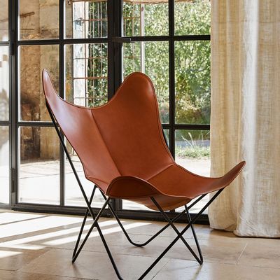 Armchairs - AA CHAIR WITH BUFFALO LEATHER COVER - AIRBORNE