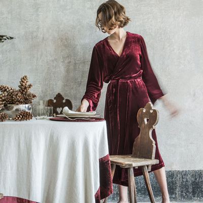 Apparel - Velvet Dressing Gown - ONCE MILANO