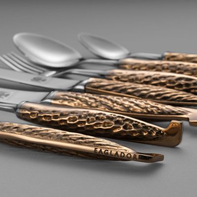 Cutlery set - Ensemble de couverts à manche en bronze, 4 pièces - EAGLADOR