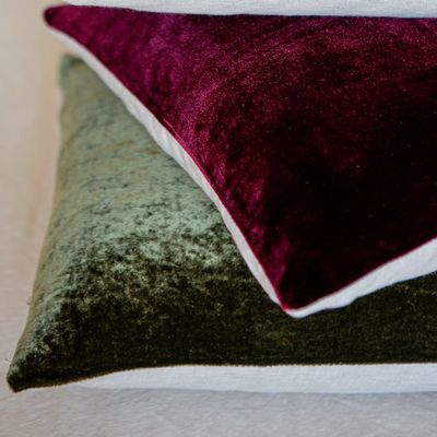 Coussins textile - Coussin en velours et lin - ONCE MILANO
