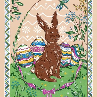 Kitchen linens - Easter Bunny tea towel - BEAUVILLÉ