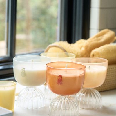 Objets design - 7 oz champagne glass candle. - REWINED