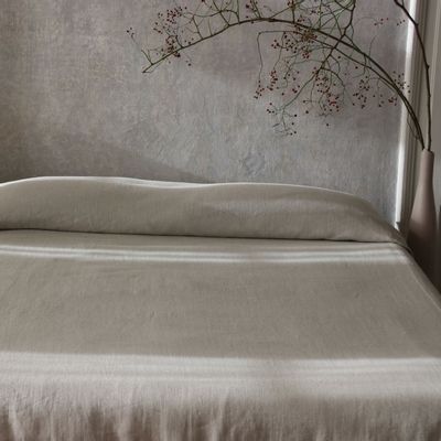 Comforters and pillows - Bed cover with sewing in heavy linen - ONCE MILANO