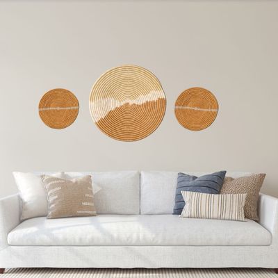 Other wall decoration - Earth tone woven wall decoration Sand ø 70 cm - MAISON SUKU