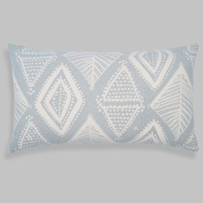 Fabric cushions - Artisan Mirage: Intricate Arabesque Pattern Lumbar Pillow - NAKI+SSAM