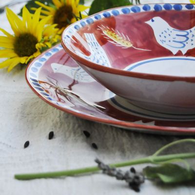 Assiettes au quotidien - Materia decorato | Peint à la main | Fabriqué en Italie - ARCUCCI CERAMICS