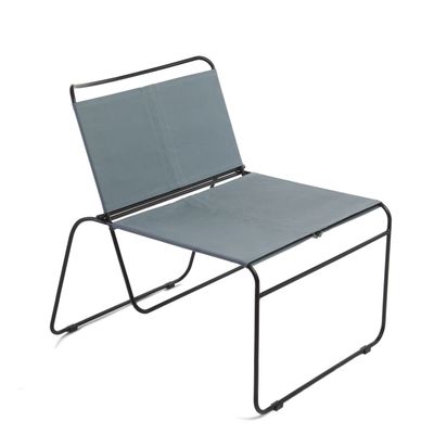 Lawn armchairs - ARMCHAIR\" THE DUO\” GRAY 100% COTTON OUTDOOR - COULEURS DE PEAU