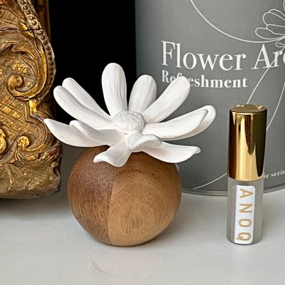 Cadeaux - Diffuseur de parfum en bois et porcelaine - Diffuseur aromatique MARGO - ANOQ