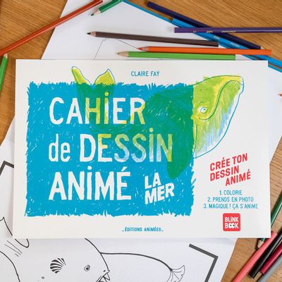 Children's arts and crafts - La Mer - Cahier Animé BlinkBook - EDITIONS ANIMEES