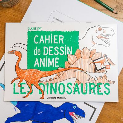 Children's arts and crafts - Les Dinosaures - Cahier Animé BlinkBook - EDITIONS ANIMEES