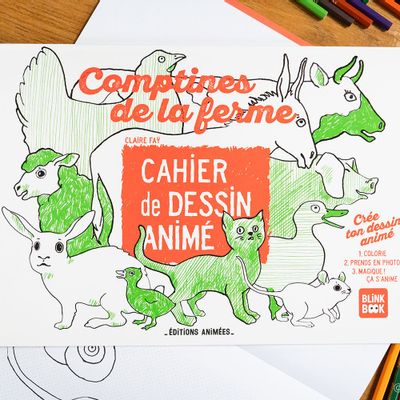 Cadeaux - Les Comptines de la ferme - Cahier Animé BlinkBook - EDITIONS ANIMEES