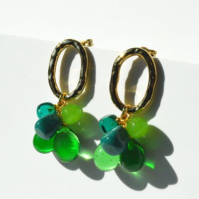 Jewelry - Laleti Collection Artisan Gold Murano Glass Earrings - CHAMA NAVARRO