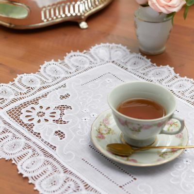 Sets de table - Ensemble de table en lin brodé - Froufrou blanc - RENDAR