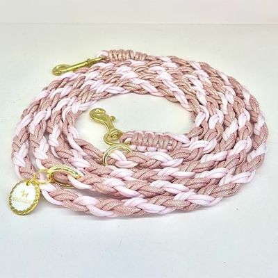Pet accessories - Hands free leash Pastel pink/glitter - MARLEY AND ME