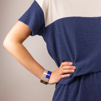 Jewelry - Cuff in buffalo hoof and two-tone lacquer - L INDOCHINEUR X RIVÊT