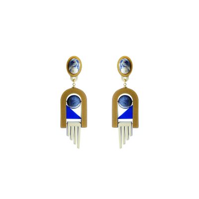Jewelry - Boucle d'oreille Memphis Bleu - GISSA BICALHO