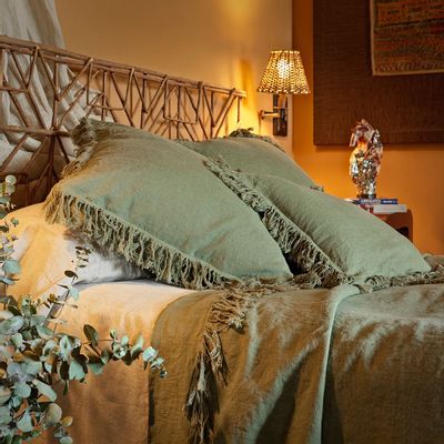Bed linens - 220x280 cm - MARRAKECH washed linen bedspread - DE.LENZO