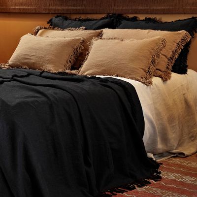 Linge de lit - 220x280 cm - Couvre-lit en lin lavé MARRAKECH - DE.LENZO
