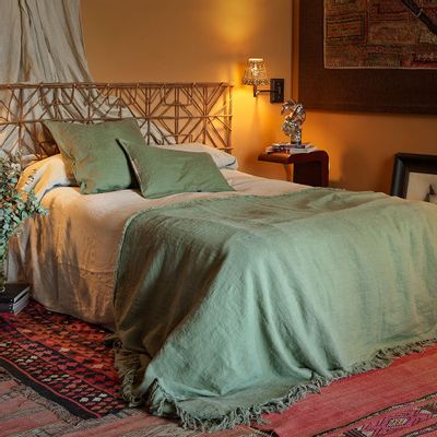 Bed linens - 280x300 cm MARRAKECH washed linen bedspread - DE.LENZO