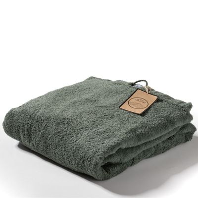 Bath towels - 100% certified organic cotton sponge bath ponchos - Sage - ATELIER DUNE