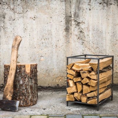 Storage boxes - Compact square log holder - DESIGN ATELIER ARTICLE