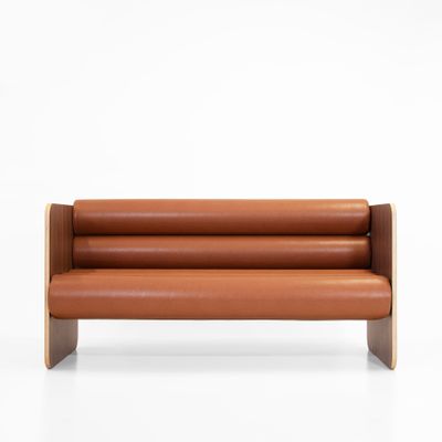 Sofas - MW01 | Designer Sofa - Wood - Soshagro brown Sleeves - MW - MOJOW