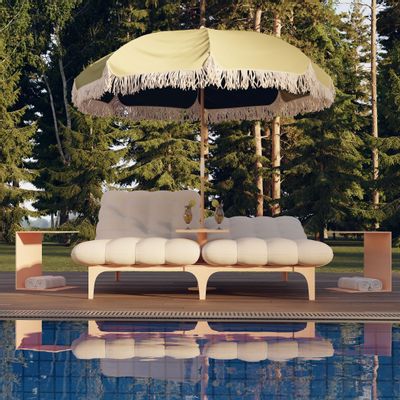 Deck chairs - NUAGE OUTDOOR Aluminum Duo Sunbed - SOLLEN