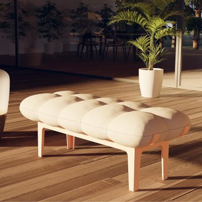 Lawn armchairs - NUAGE OUTDOOR Aluminum Bench - SOLLEN