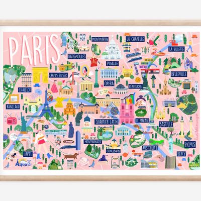 Affiches - Affiche ville Paris - LAVILLETLESNUAGES