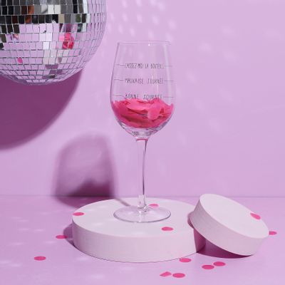 Accessoires pour le vin - VERRE A VIN HUMEUR DU JOUR    - LA CHAISE LONGUE DIFFUSION/LE STUDIO