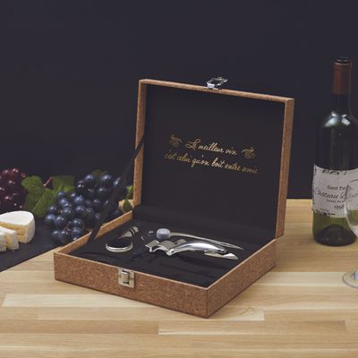 Accessoires pour le vin - COFFRET SOMMELIER LIEGE 7PCS - LA CHAISE LONGUE DIFFUSION/LE STUDIO