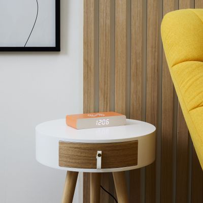 Autres objets connectés  - REVEIL CHARGEUR BOIS ABRICOT   - LA CHAISE LONGUE DIFFUSION/LE STUDIO