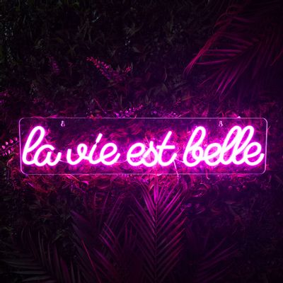 Design objects - NEON EFFECT LAMP LIFE IS BEAUTIFUL - LA CHAISE LONGUE DIFFUSION/LE STUDIO