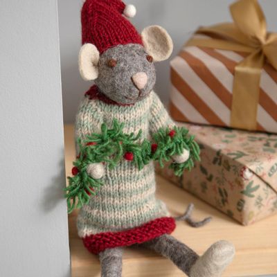 Decorative objects - Christmas Mice with Garlands and Trees - GRY & SIF