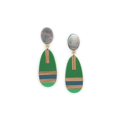 Jewelry - Post earrings with small drop - Korubo - NATURE BIJOUX