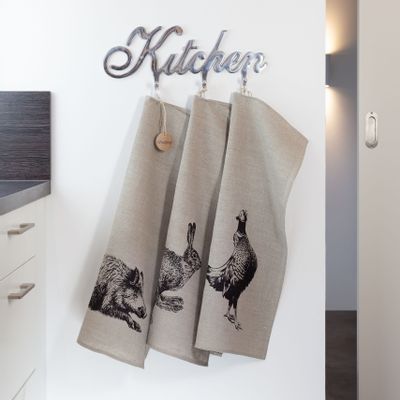 Tea towel - Torchon en lin PHEASANT - WILDFANG BY KARINA KRUMBACH ®