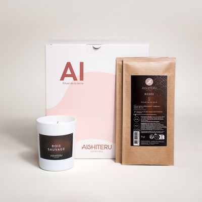 Cosmétiques - COFFRET BIEN-ÊTRE - AI - BOUGIE PARFUMÉE – MASQUE RAFFERMISSANT VISAGE - AISHITERU