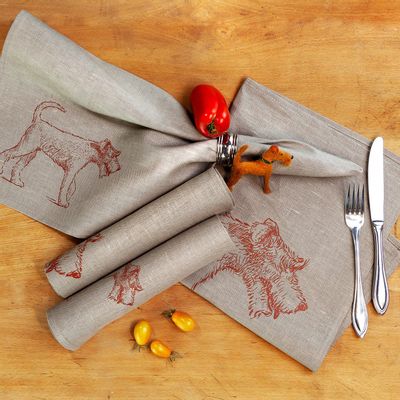 Table linen - Serviette Demi-Lin TERRIER - WILDFANG BY KARINA KRUMBACH ®