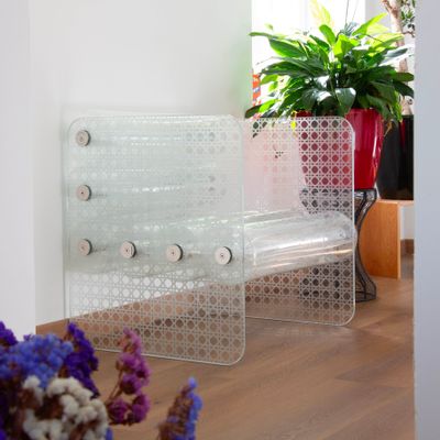 Fauteuils - MW01 | "Cannage" Fauteuil design transparent en PMMA - MW Exclusive - MOJOW