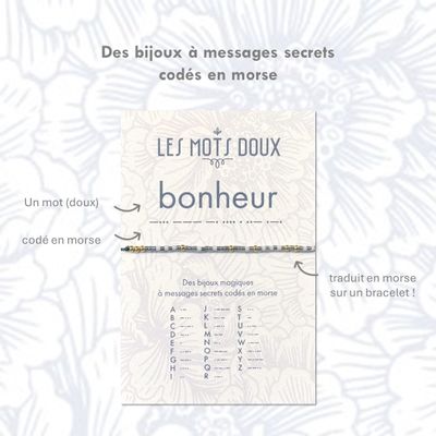 Bijoux - Bracelet Code Morse : Bonheur - LES MOTS DOUX