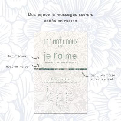 Bijoux - Bracelet Code Morse : je t'aime - LES MOTS DOUX
