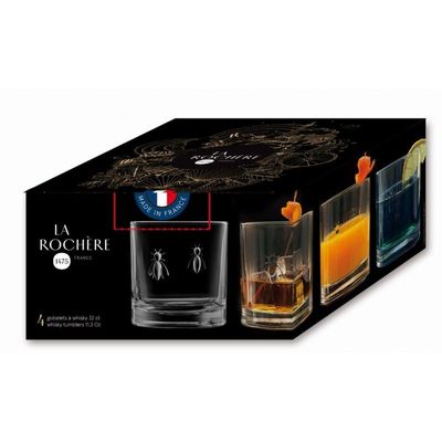 Verres - Set de 4 gobelets à whisky ABEILLE - LA ROCHÈRE
