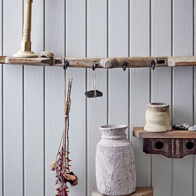 Candlesticks and candle holders - Carola Candle Holder, Nature, Reclaimed Wood Set of 6 - CREATIVE COLLECTION