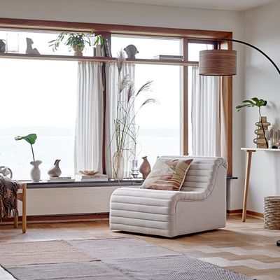 Lounge chairs - Allure Lounge Chair, Nature, Polyester  - BLOOMINGVILLE MULTIBRAND HOUSE