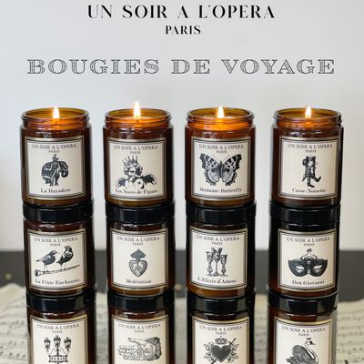 Objets de décoration - BOUGIES PARFUMÉES DE VOYAGE 100% VÉGÉTALE - 140GR - UN SOIR A L'OPERA