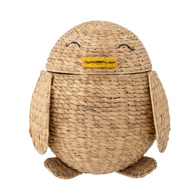 Shopping baskets - Pingo Basket w/Lid, Nature, Water Hyacinth - BLOOMINGVILLE MINI