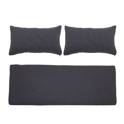 Cushions - Mundo Cushion Cover (No filler), Grey, Polyester Set of 3 - BLOOMINGVILLE